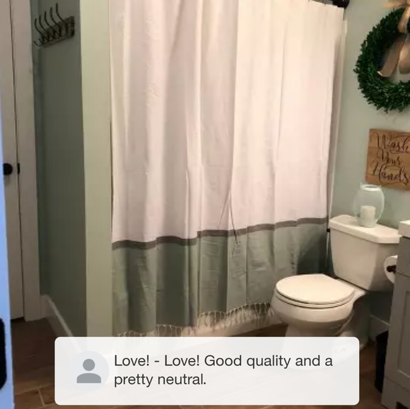 Woven Shower Curtain Green/White - Project 62 - Picture 7 of 16